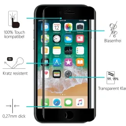 iPhone 7 Plus / 8 Plus - Fullscreen 9H Panzerglas Displayglas