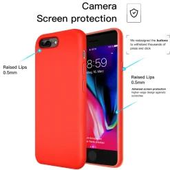 iPhone 7 Plus / 8 Plus - Silikon Case mit Mikrofaser-Innenseite