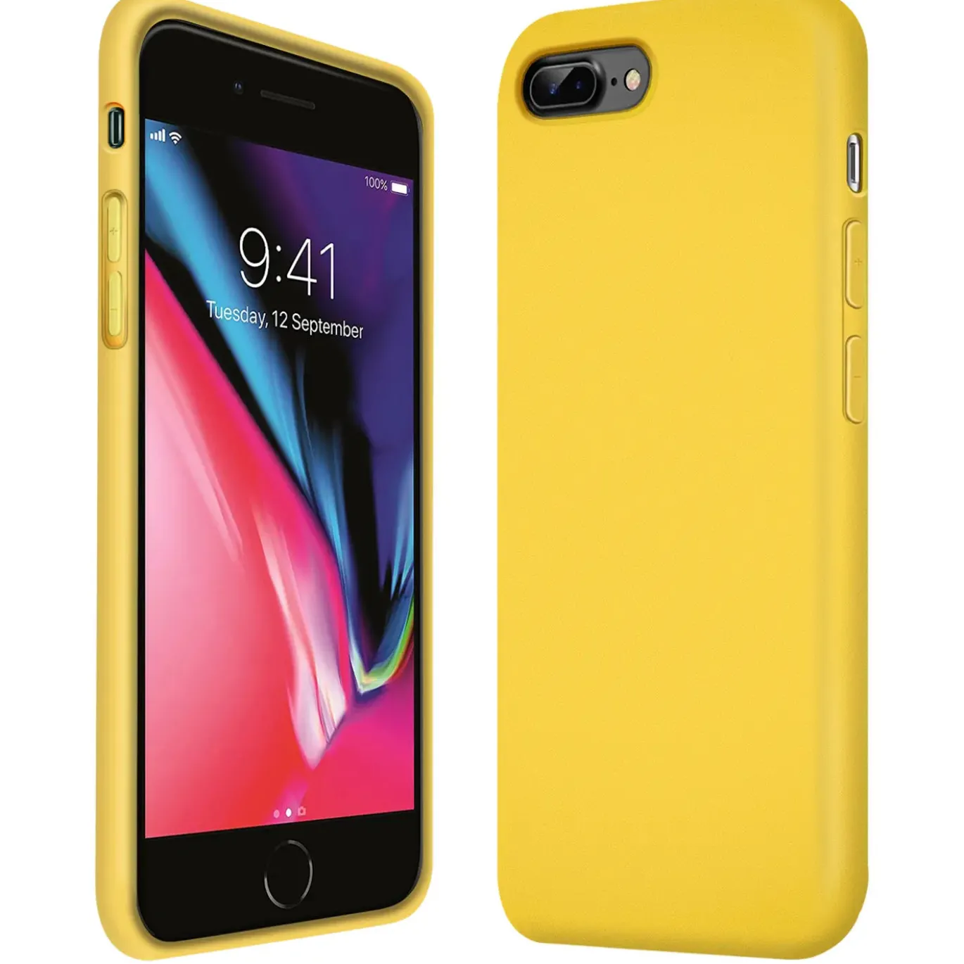 iPhone 7 Plus / 8 Plus - Silikon Case mit Mikrofaser-Innenseite