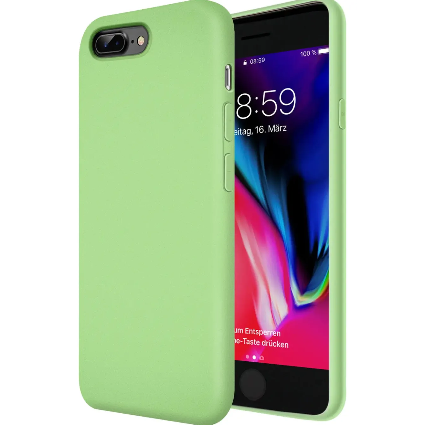 iPhone 7 Plus / 8 Plus - Silikon Case mit Mikrofaser-Innenseite