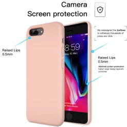 iPhone 7 Plus / 8 Plus - Silikon Case mit Mikrofaser-Innenseite