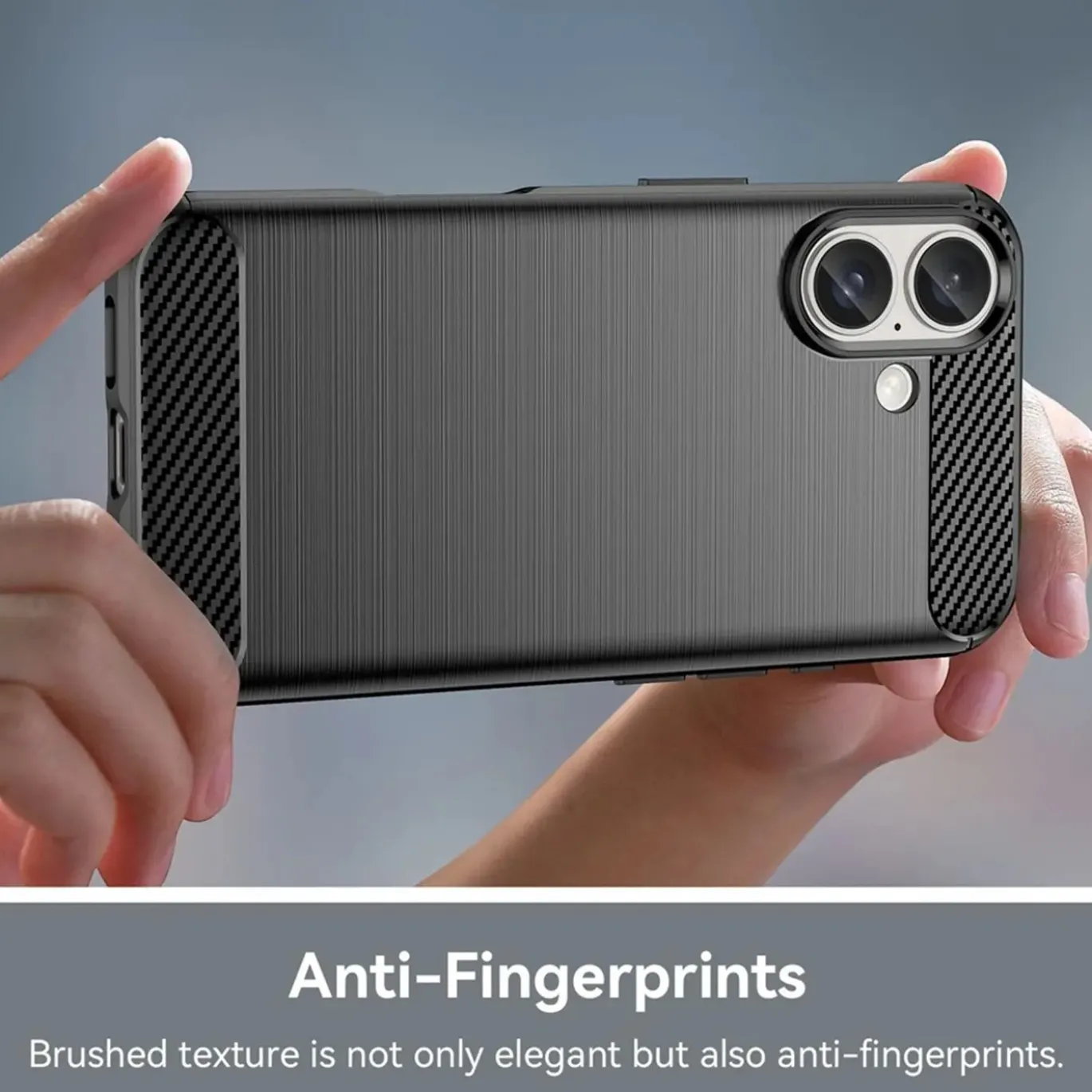 iPhone 16 Plus - Carbon Case Hülle, stoßfest