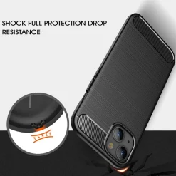 iPhone 15 Plus - Carbon Case Hülle, stoßfest