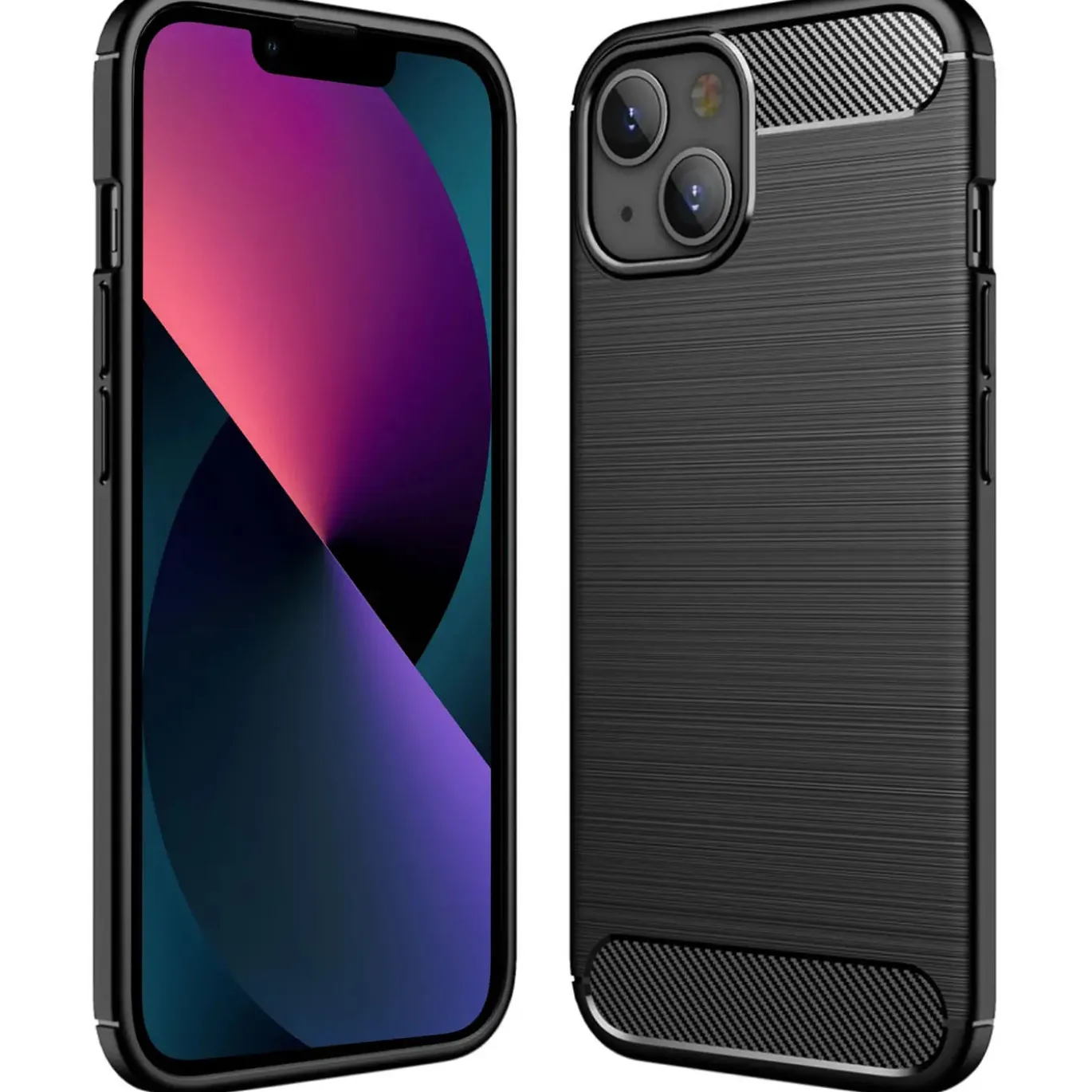 iPhone 15 Plus - Carbon Case Hülle, stoßfest