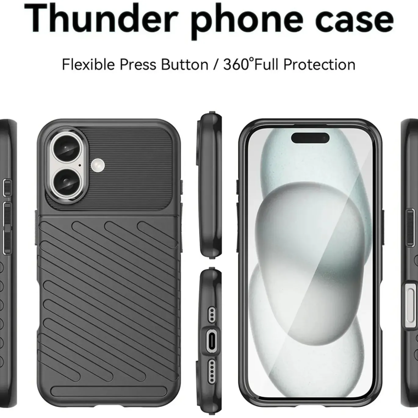 iPhone 16 Plus - Elegante Hülle stoßfest & stylisch