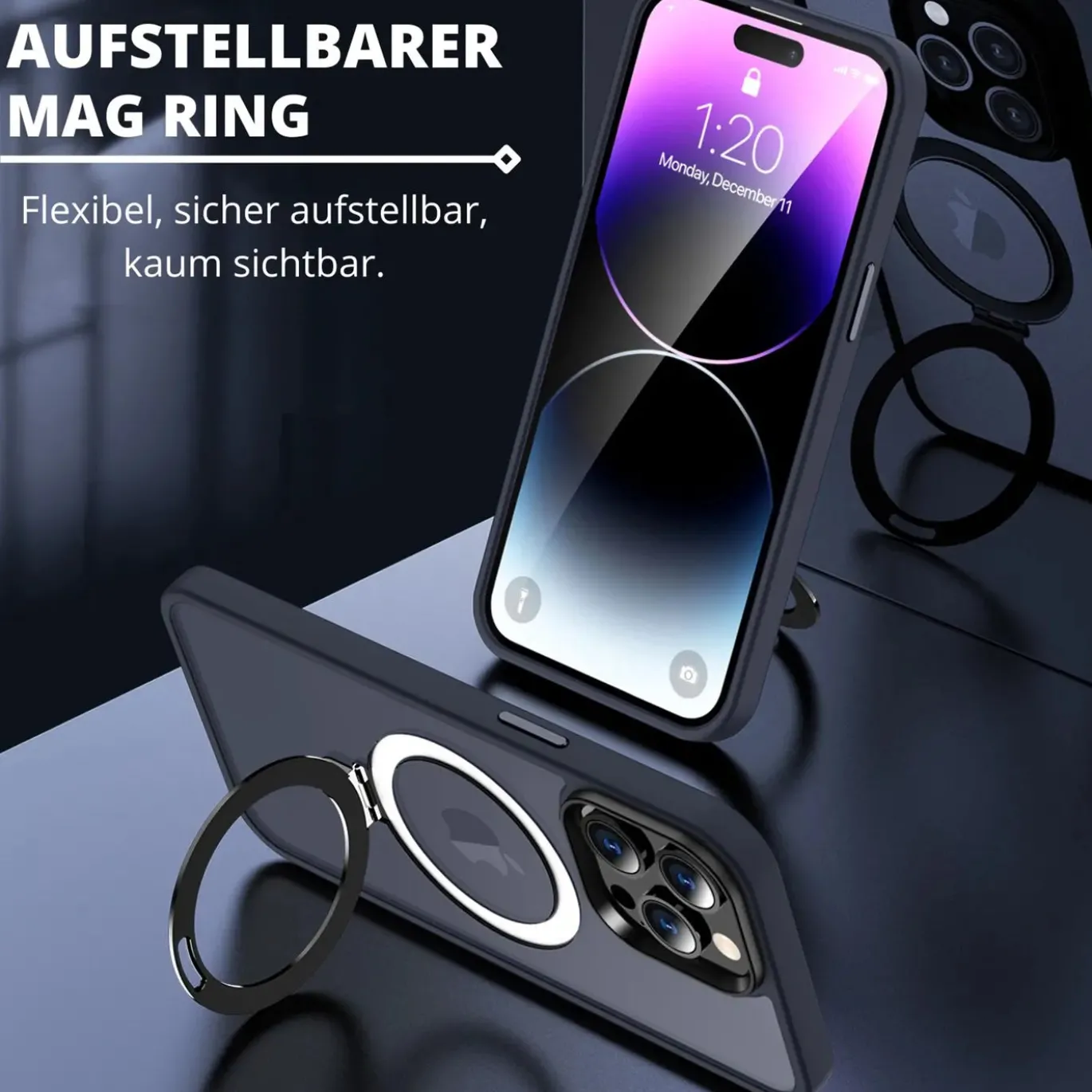 iPhone 14 Plus - Farbige MagSafe Hülle mit Ring