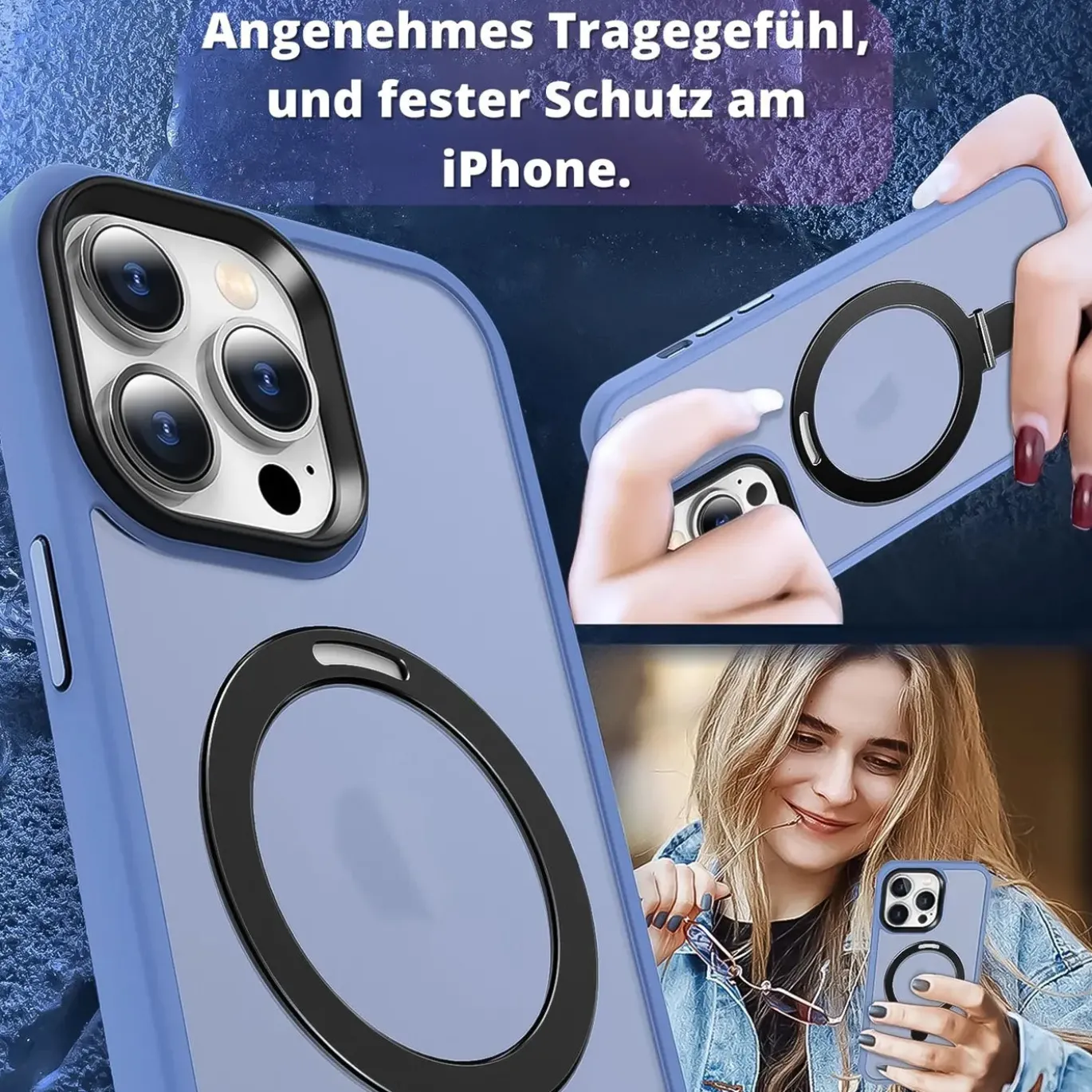 iPhone 14 Plus - Farbige MagSafe Hülle mit Ring