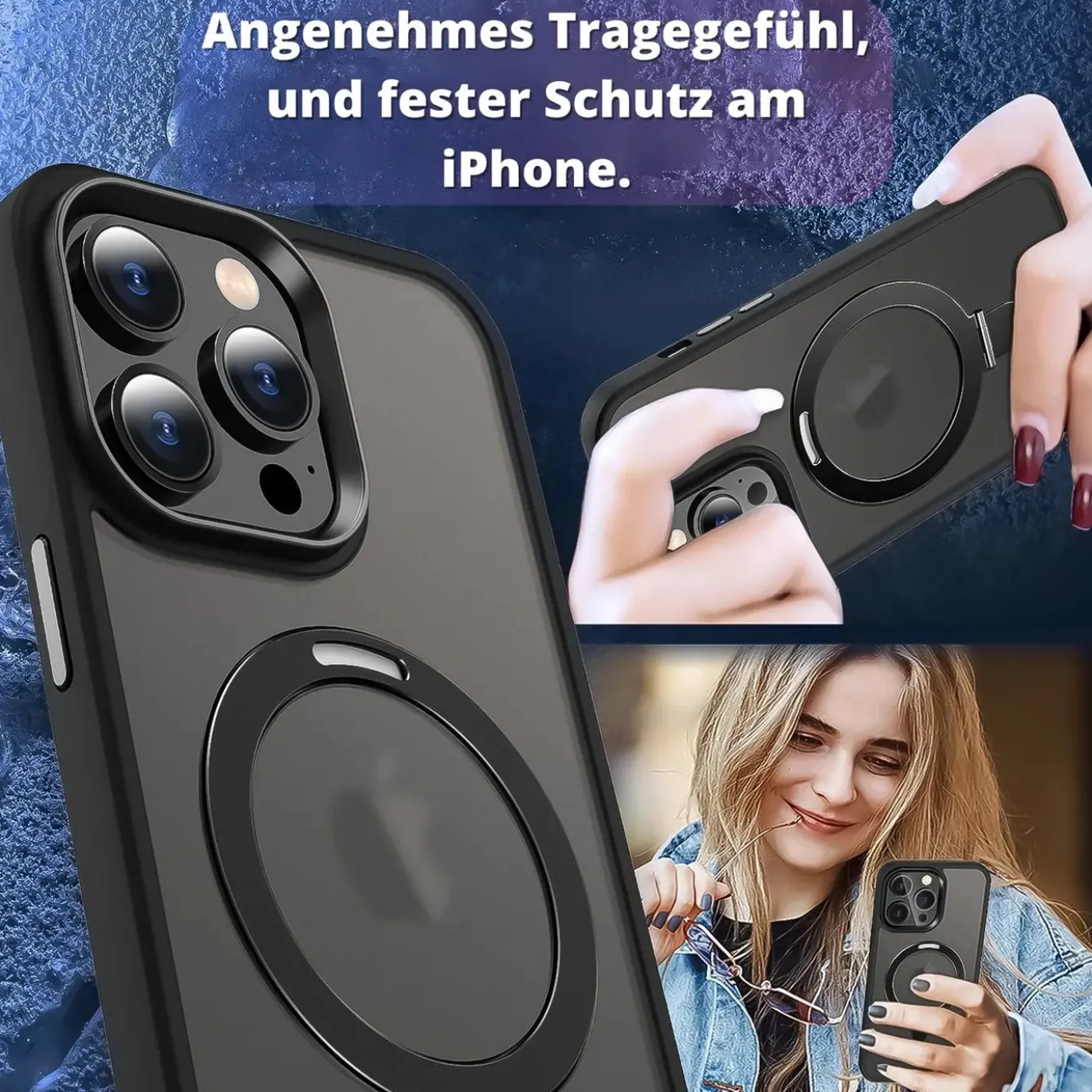 iPhone 14 Plus - Farbige MagSafe Hülle mit Ring