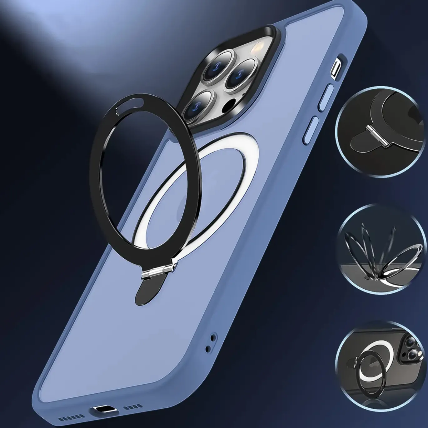 iPhone 14 Plus - Farbige MagSafe Hülle mit Ring