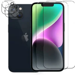 iPhone 14 Plus - 9H Displayschutzfolie 2x Display & Kamera