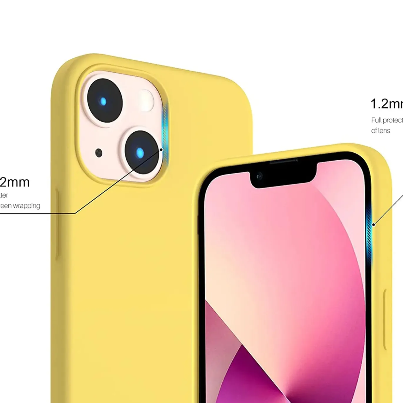 iPhone 14 Plus - Silikon Case mit Mikrofaser-Innenseite