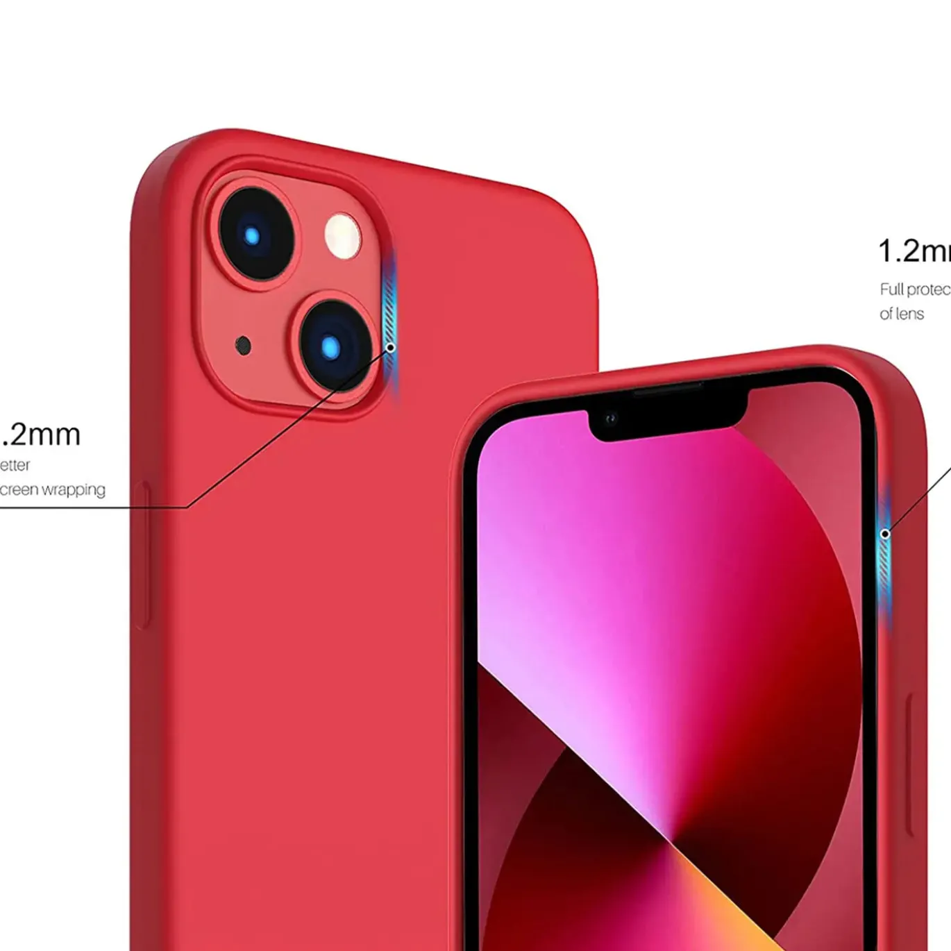 iPhone 14 Plus - Silikon Case mit Mikrofaser-Innenseite