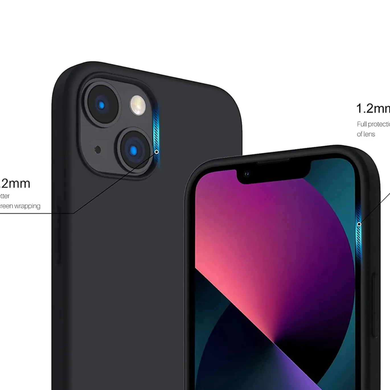 iPhone 14 Plus - Silikon Case mit Mikrofaser-Innenseite