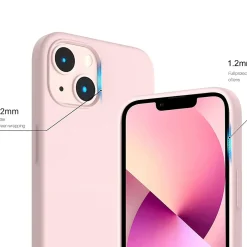 iPhone 14 Plus - Silikon Case mit Mikrofaser-Innenseite