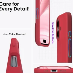 iPhone 16 Plus - Silikon Case mit Mikrofaser-Innenseite