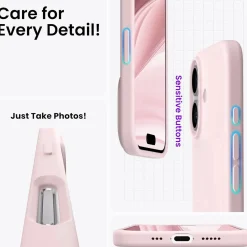 iPhone 16 Plus - Silikon Case mit Mikrofaser-Innenseite