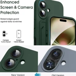 iPhone 16 Plus - Silikonhülle mit Kartenfach & Kameraschutz