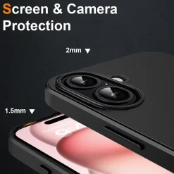 iPhone 16 Plus - Slim Silikon Backcover Schwarz
