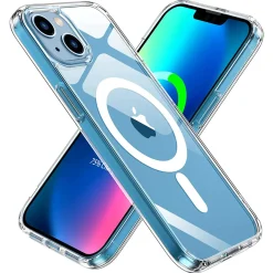 iPhone 15 Plus - Transparente MagSafe Silikonhülle