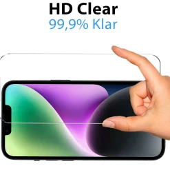iPhone 14 Plus - 2x 9H Panzer Glasfolie, Displayfolie