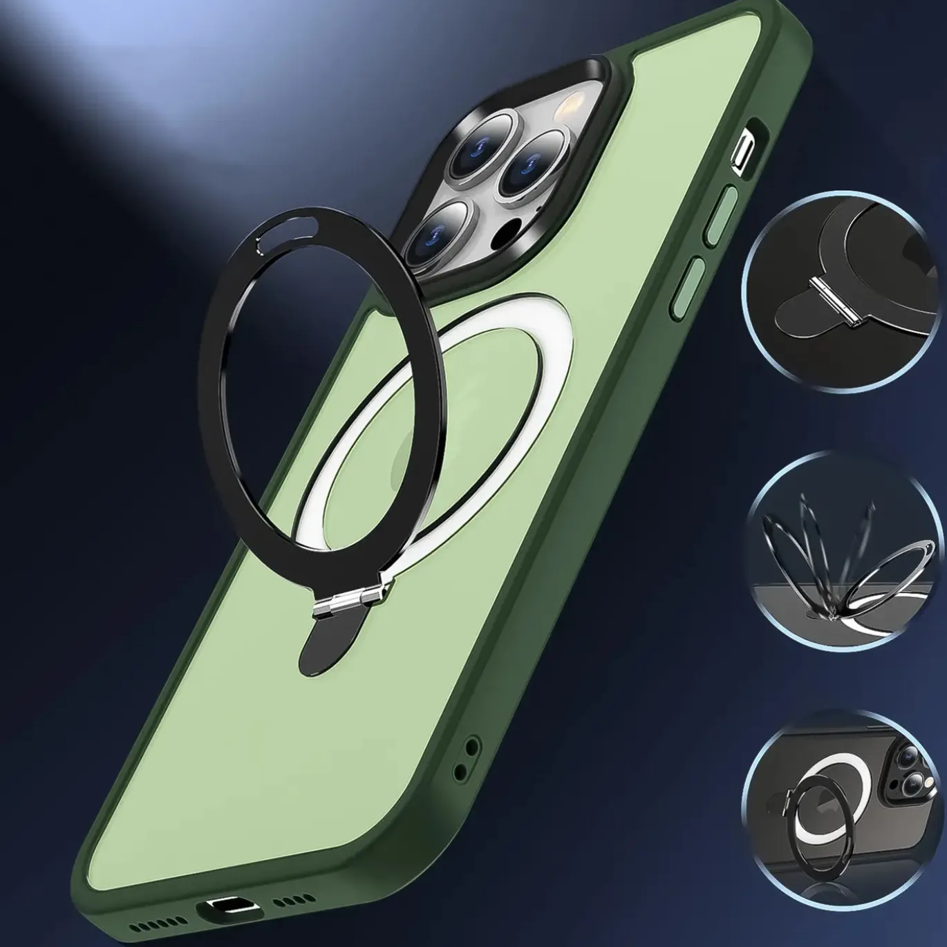 iPhone 14 Pro - Farbige MagSafe Hülle mit Ring
