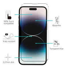 iPhone 14 Pro - 9H Displayschutzfolie 2x Display & Kamera