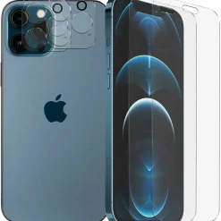 iPhone 12 Pro - 9H Displayschutzfolie 2x Display & Kamera