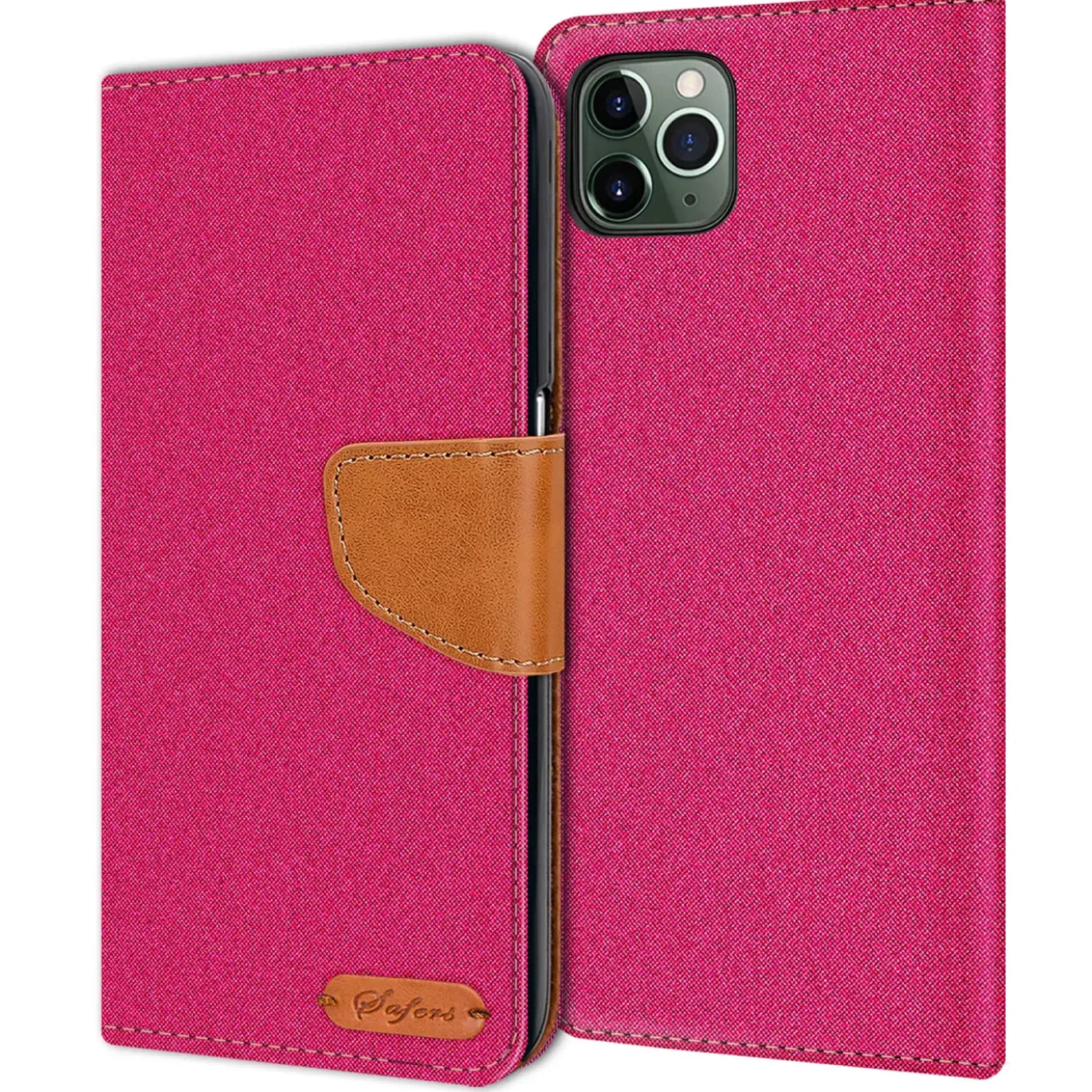 iPhone 11 Pro - Jeanslook Klapphülle mit Kartenfach