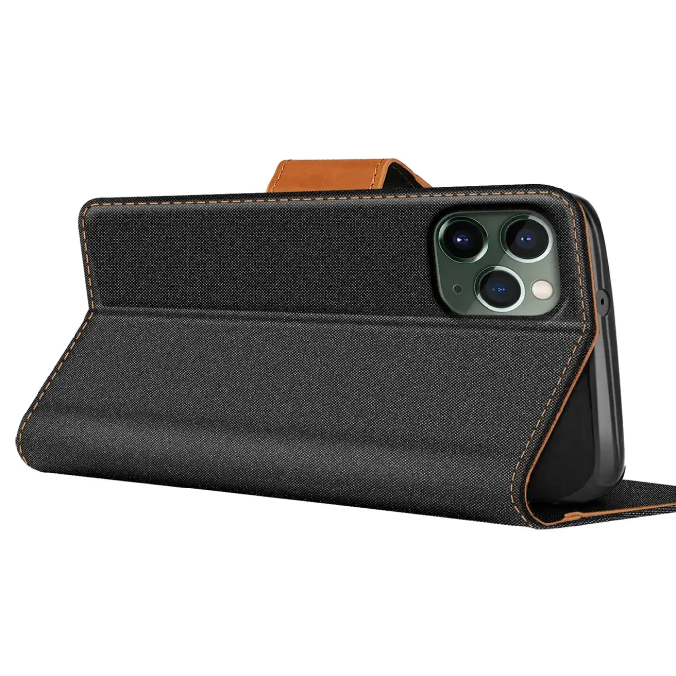 iPhone 11 Pro - Jeanslook Klapphülle mit Kartenfach