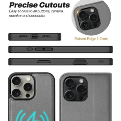 iPhone 16 Pro - Klapphülle mit Kartenfächern & MagSafe-Kompatibilität