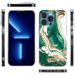 iPhone 13 Pro - Marmor & Sand Design Hülle