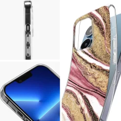 iPhone 13 Pro - Marmor & Sand Design Hülle
