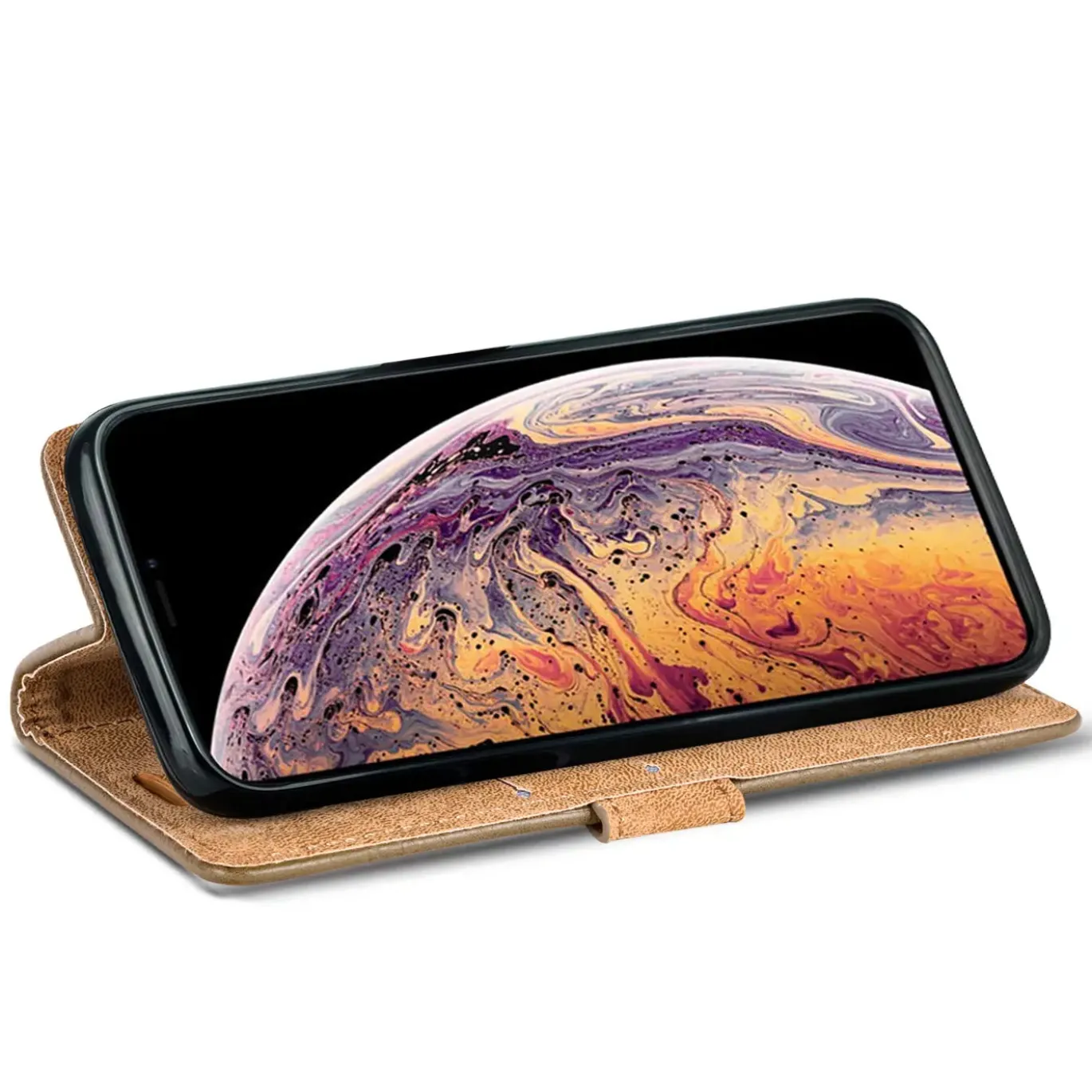 iPhone 11 Pro - Retro Klapphülle mit Karten- & Geldfach