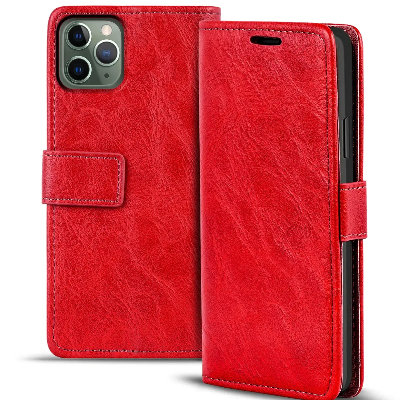 iPhone 11 Pro - Retro Klapphülle mit Karten- & Geldfach