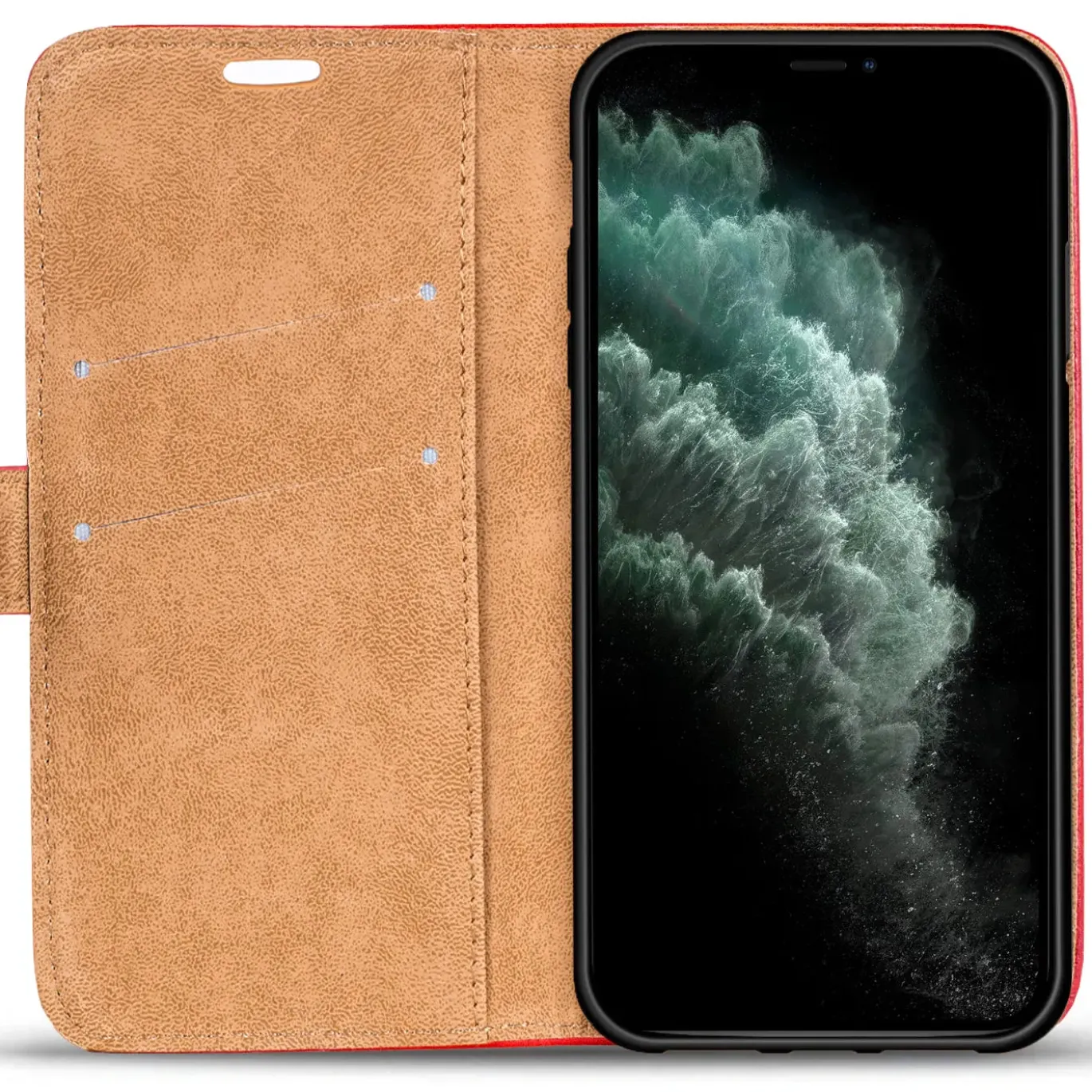 iPhone 11 Pro - Retro Klapphülle mit Karten- & Geldfach