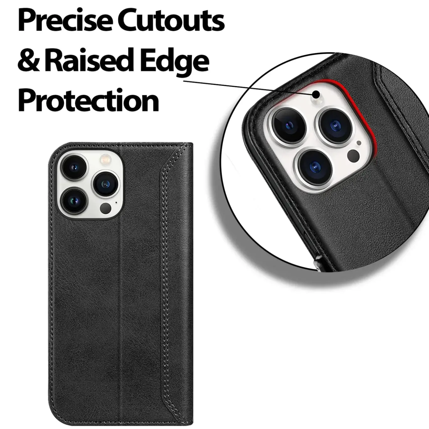 iPhone 15 Pro - Robuste Klapphülle mit RFID Block