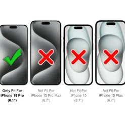 iPhone 15 Pro - Robuste Klapphülle mit RFID Block