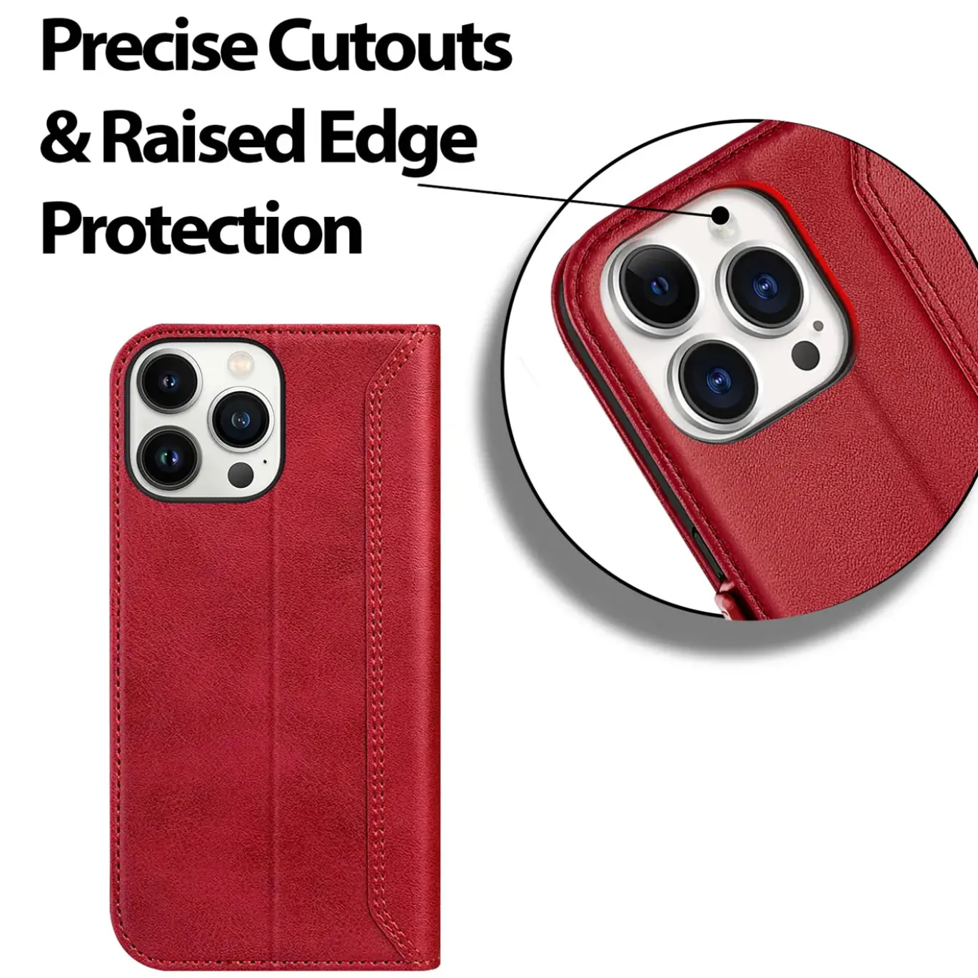 iPhone 15 Pro - Robuste Klapphülle mit RFID Block
