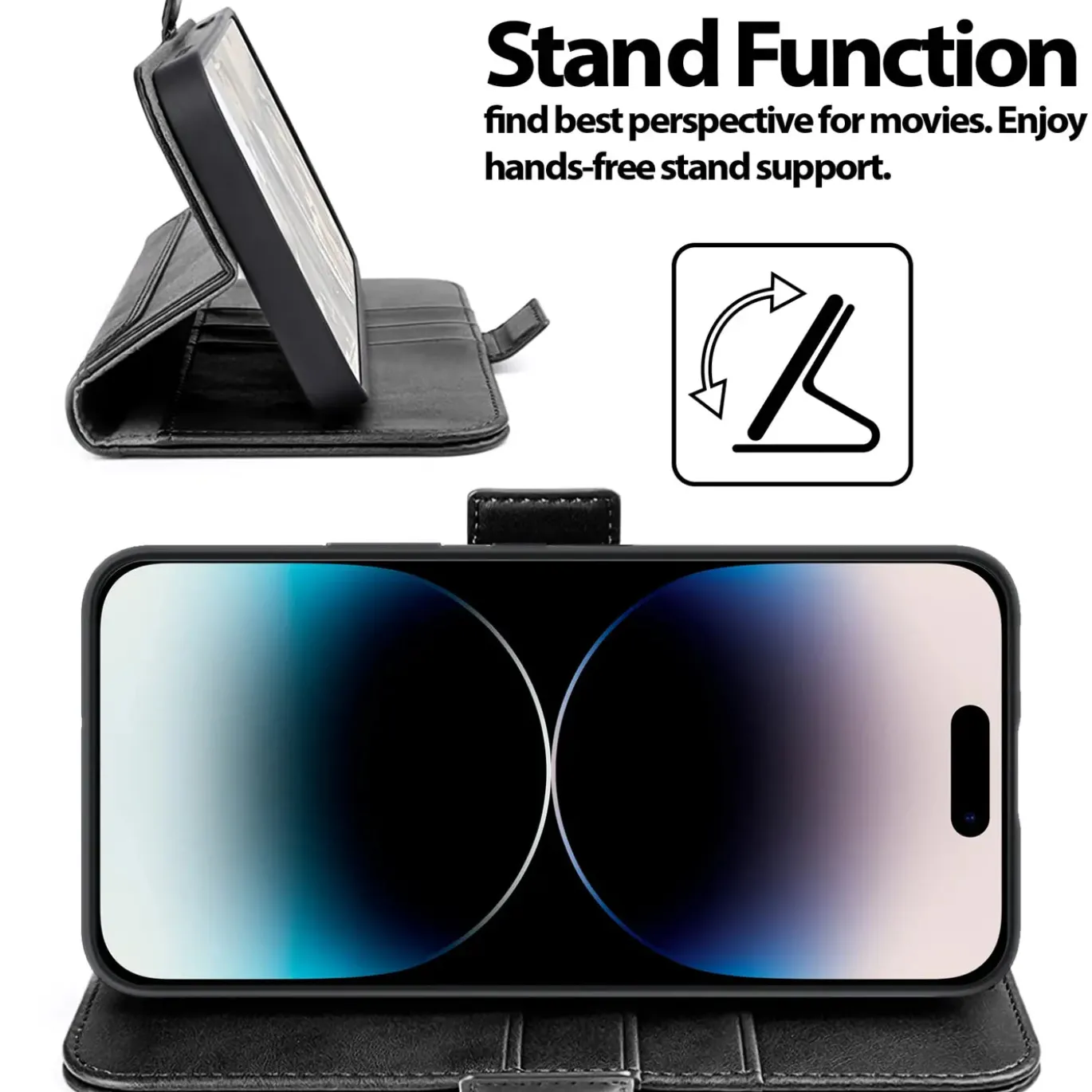 iPhone 15 Pro - Robuste Klapphülle mit RFID Block