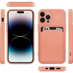iPhone 14 Pro - Silikonhülle mit Kartenfach & Kameraschutz