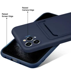 iPhone 11 Pro - Silikonhülle mit Kartenfach & Kameraschutz