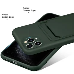 iPhone 11 Pro - Silikonhülle mit Kartenfach & Kameraschutz