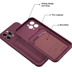 iPhone 11 Pro - Silikonhülle mit Kartenfach & Kameraschutz