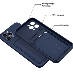 iPhone 11 Pro - Silikonhülle mit Kartenfach & Kameraschutz