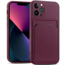 iPhone 13 Pro - Silikonhülle mit Kartenfach & Kameraschutz
