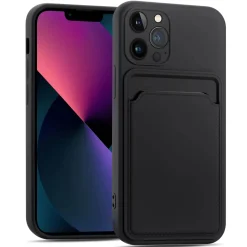 iPhone 13 Pro - Silikonhülle mit Kartenfach & Kameraschutz