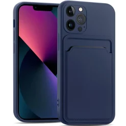 iPhone 13 Pro - Silikonhülle mit Kartenfach & Kameraschutz