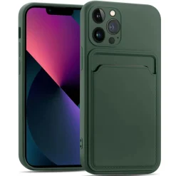 iPhone 13 Pro - Silikonhülle mit Kartenfach & Kameraschutz