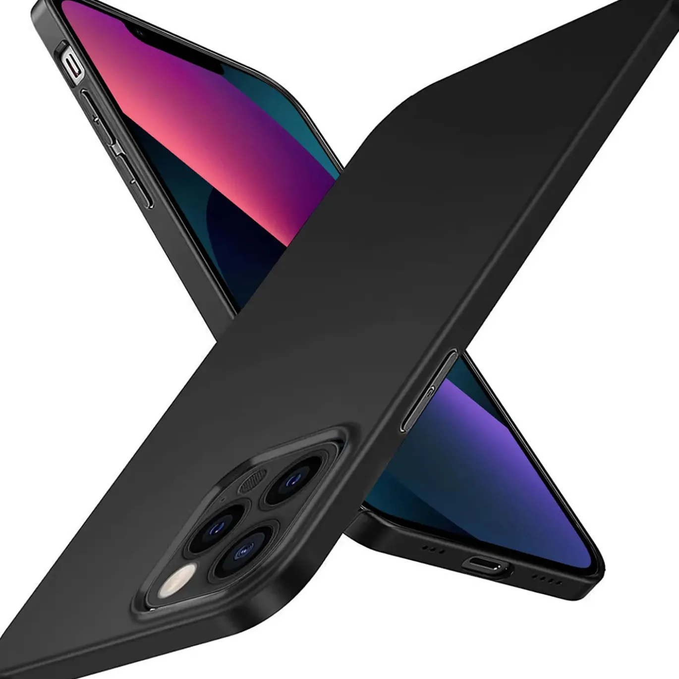 iPhone 13 Pro - Slim Silikon Backcover Schwarz