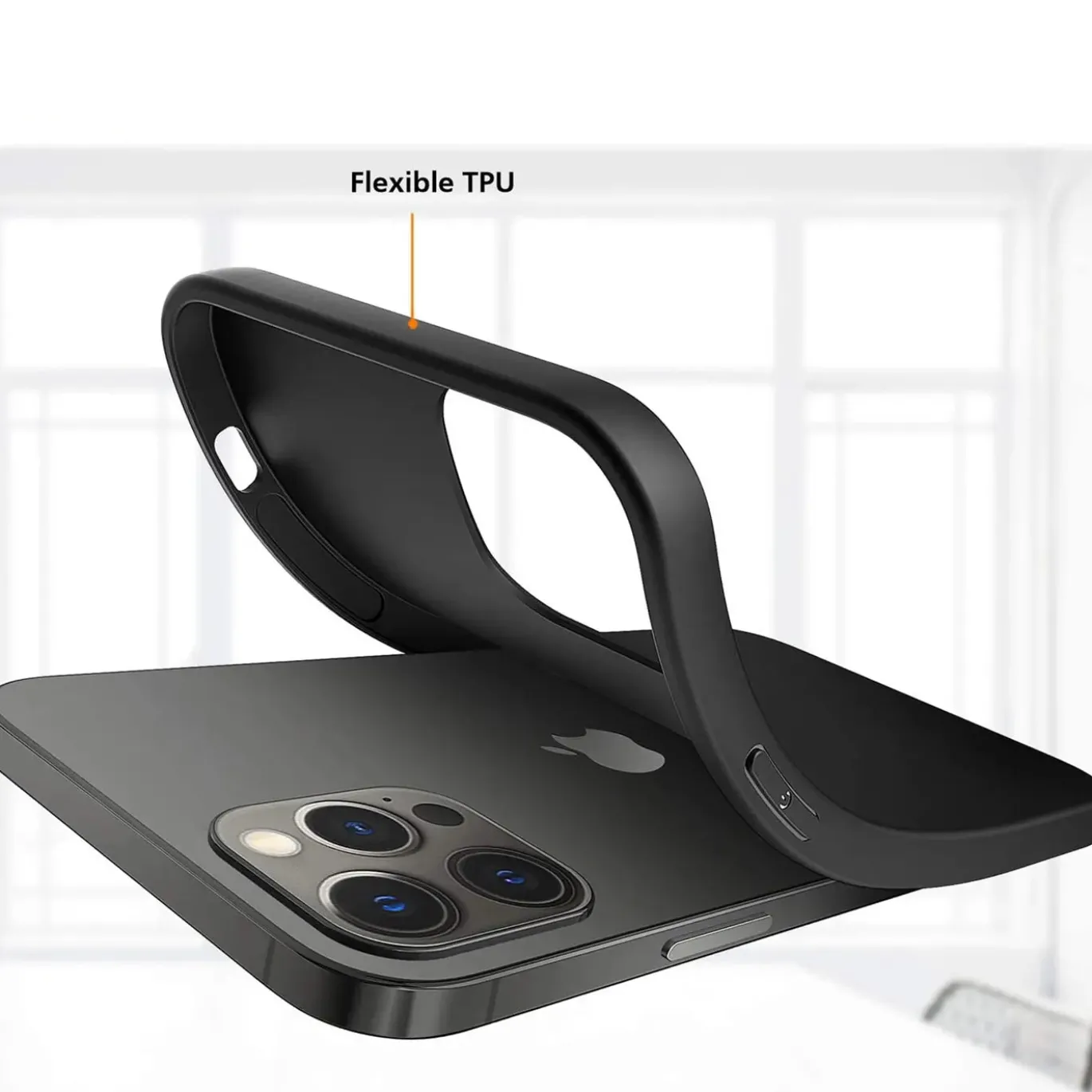 iPhone 13 Pro - Slim Silikon Backcover Schwarz